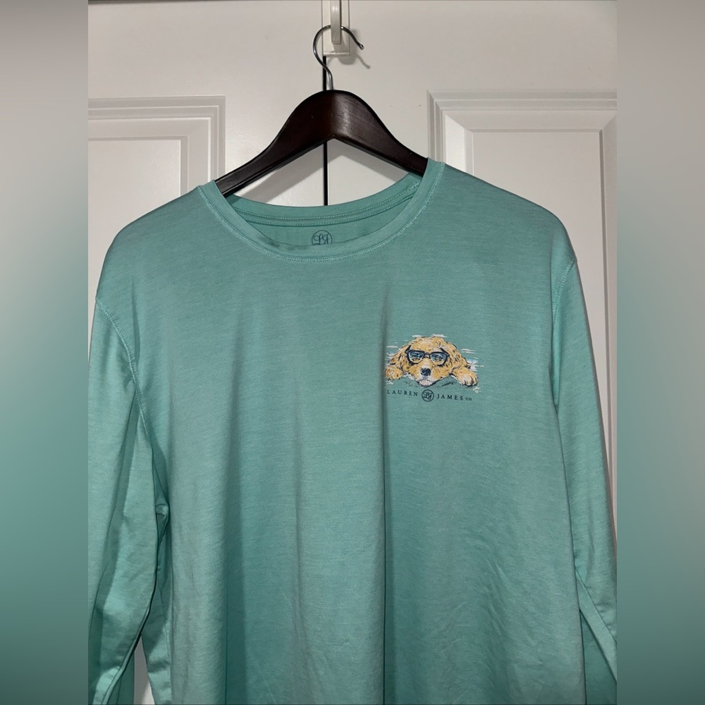 Lauren James Lightweight Longsleeve Summer Puppy Shirt L - Picture 2 of 4